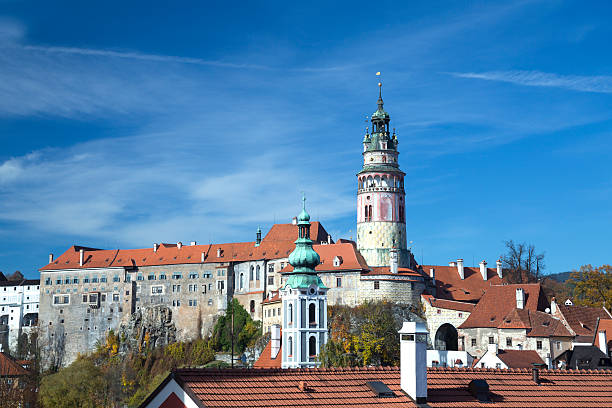 체스키 크룸로프 - czech republic cesky krumlov village tourist 뉴스 사진 이미지