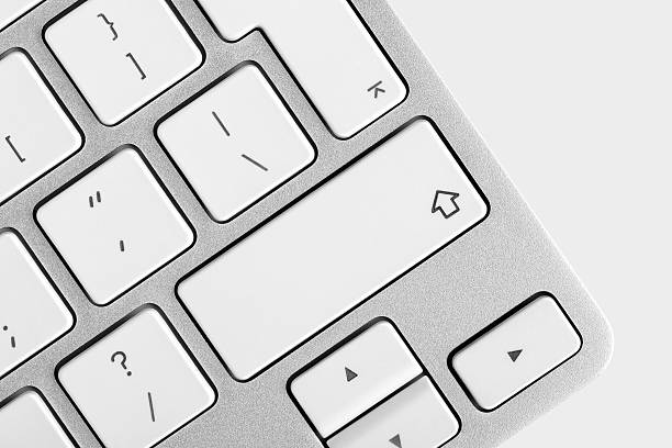 istock Close-up top view of a computer keyboard shift key 452709237