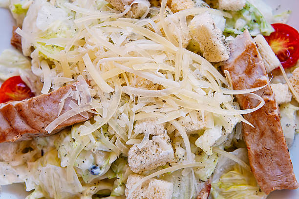 Caesar salad Caesar salad with tuna caesar salad food salad tuna stock pictures, royalty-free photos & images