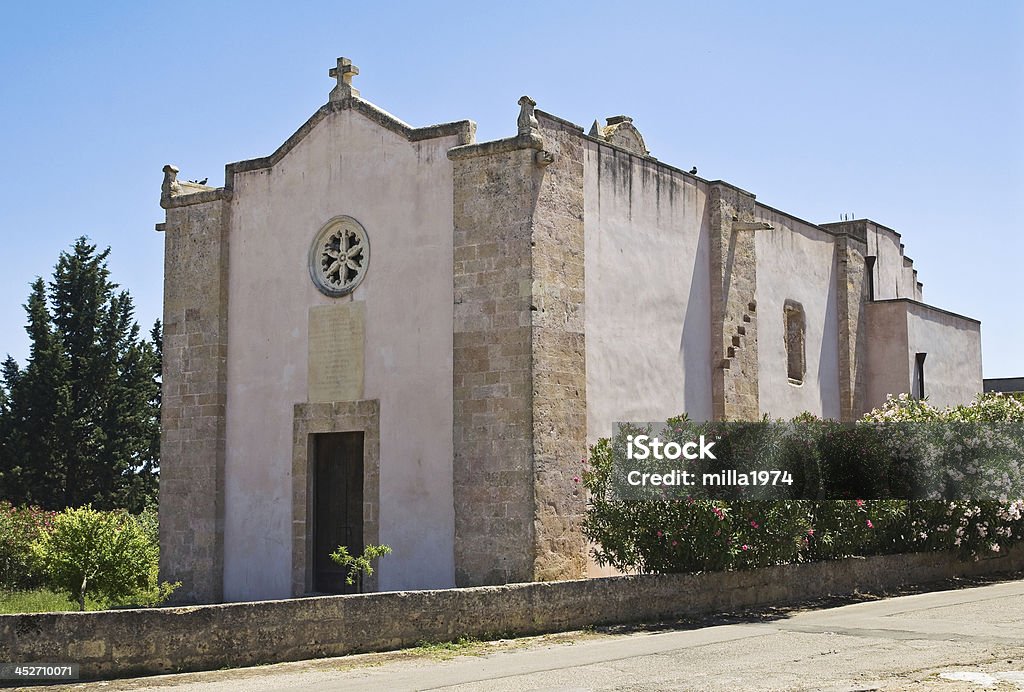 Chiesa di San Nicola. Specchia. Puglia. Italia. - Foto stock royalty-free di Ambientazione esterna