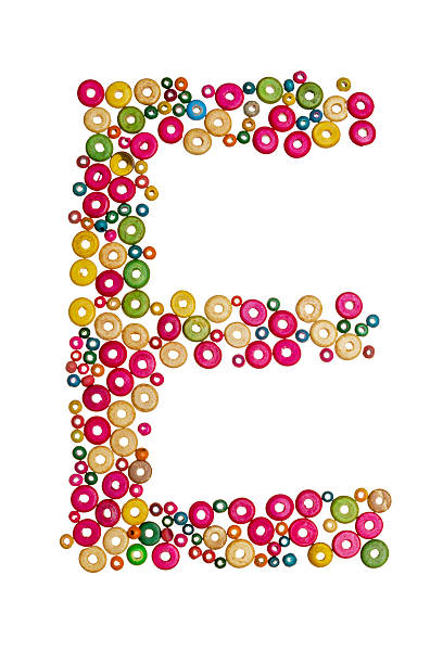 istock Letter E made of wooden beads 452710455
