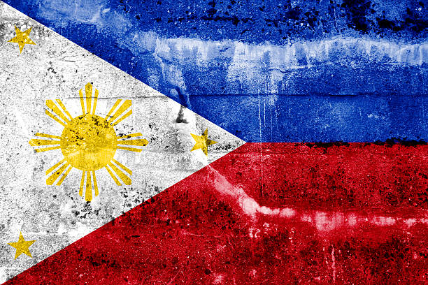 istock Philippines Flag painted on grunge wall 452711055