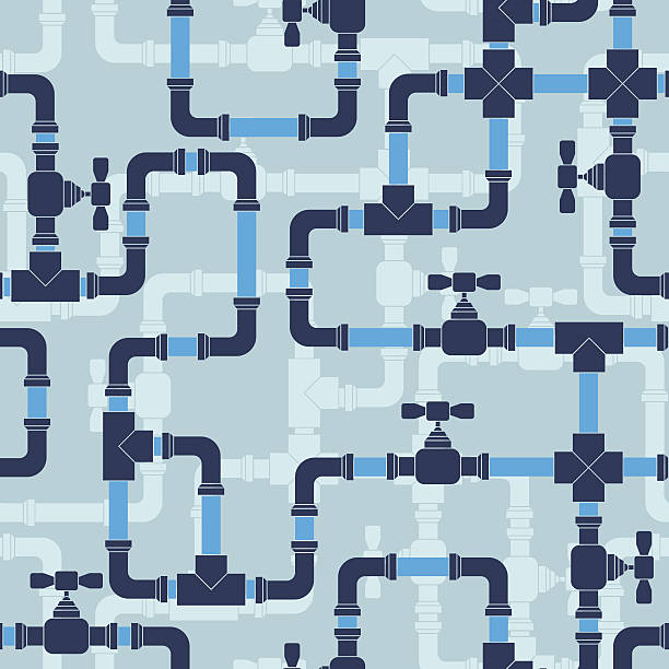 ilustrações de stock, clip art, desenhos animados e ícones de sem costura padrão com água conduta. - vacuum tube