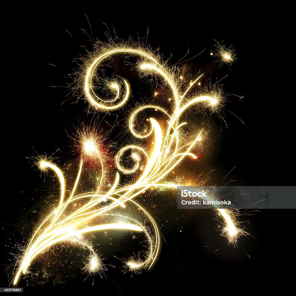 Mit glitzernden Hintergrund mit Feuerwerk - Lizenzfrei Aufführung Stock-Foto