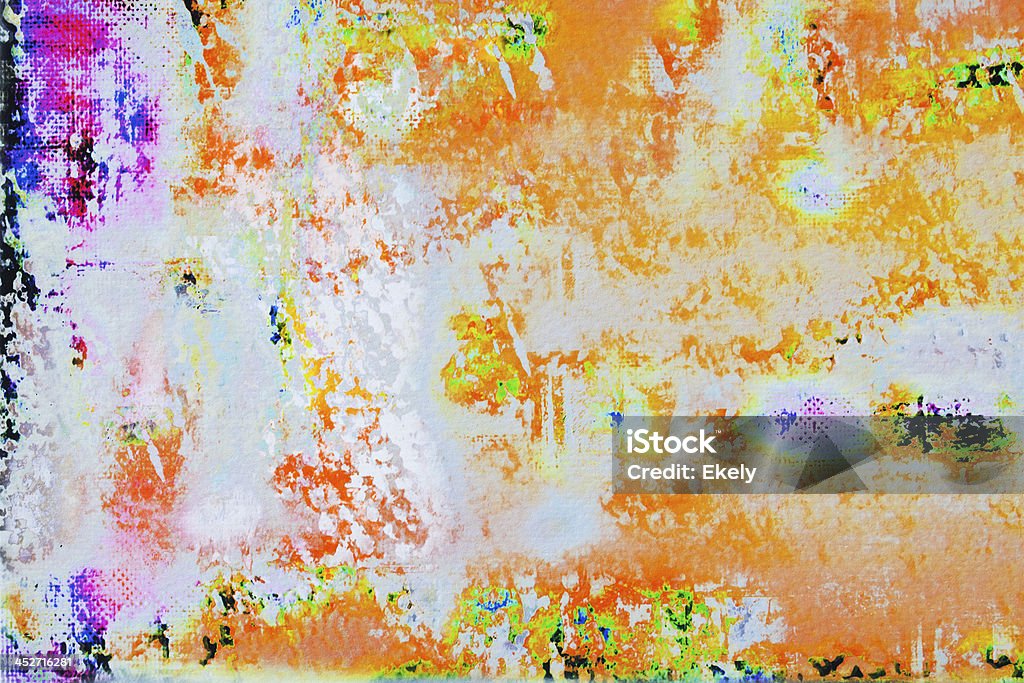 Abstrakt Gemalte orange art Hintergründe. - Lizenzfrei Abstrakt Stock-Foto