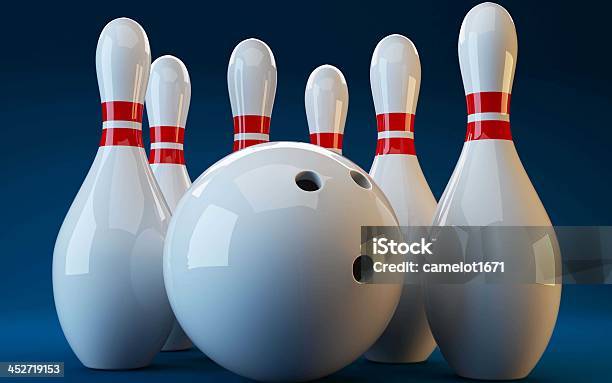 Skittles And Bowling Ball Stock Photo - Download Image Now - Hobbies, Horizontal, No People