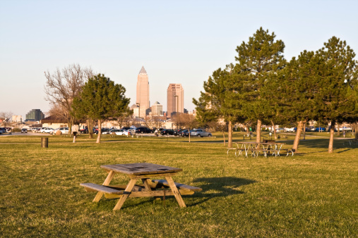 Downtown Cleveland seen from EdgeWater Park.