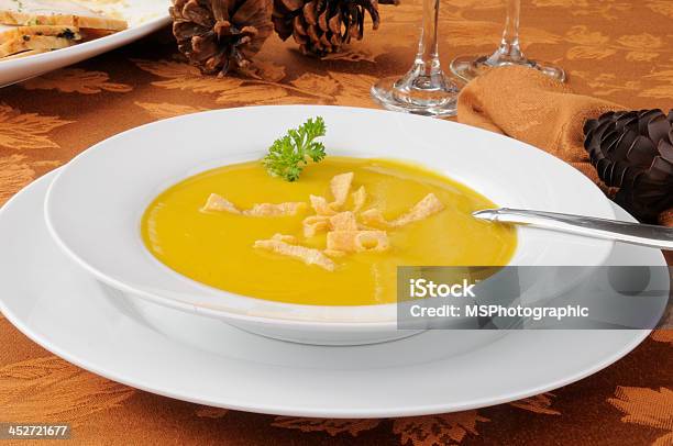 Bowl Of Butternut Squash Soup Stock Photo - Download Image Now - Buffet, Butternut Squash, Dinner