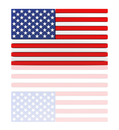 3D Rendering of the American Flag.