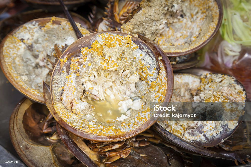 Roasted Mangrove horseshoe crab Roasted Mangrove horseshoe crab was sale in Thailand street market Animal Stock Photo