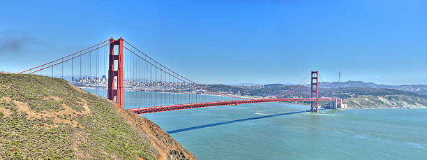 Golden Gate Bridge on Clear Day stock photo