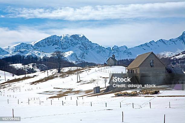 Mountain Village Foto de stock y más banco de imágenes de Abeto - Abeto, Aldea, Azul