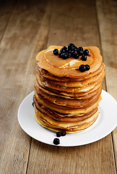 istock Pile of pancakes in the white plate 452730457