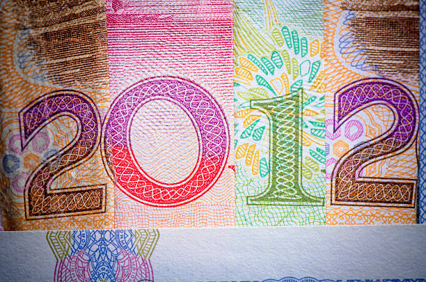 Chinese bank note new year 2012 stock photo