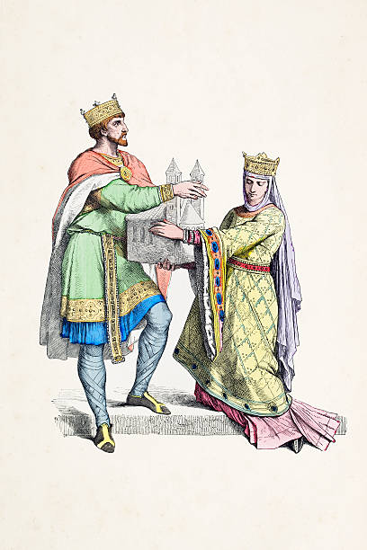 istock Frank king and queen traditional clothing from 10th century 452732509