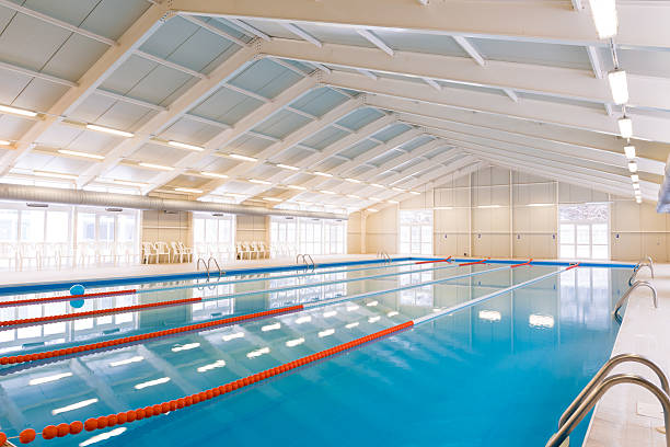 Indoors swimming pool stock photo