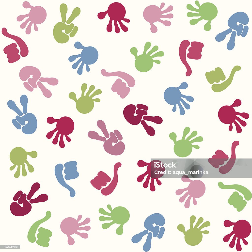 Motif sans couture avec Symbole de la main - clipart vectoriel de Agripper libre de droits