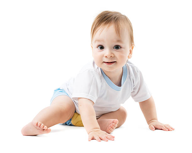 istock baby in a shirt creeps 452741615