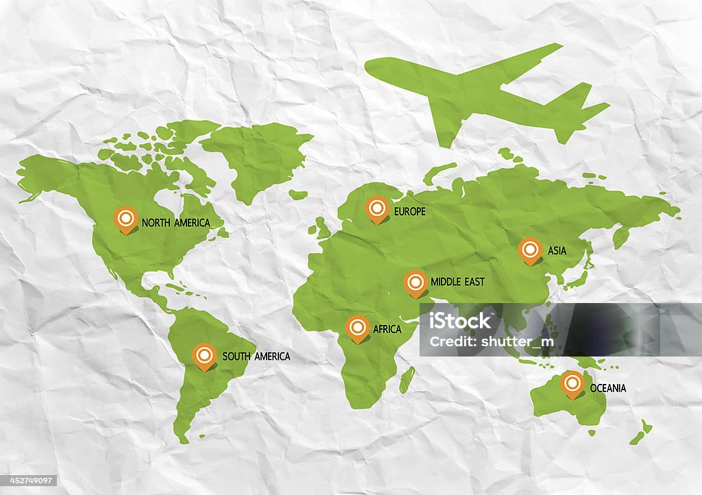 world travel карта с самолета - Стоковые иллюстрации Абстрактный роялти-фри