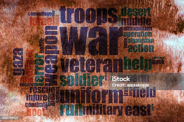 War Word Cloud Stock Photo - Download Image Now - Activity, Adult, Aggression