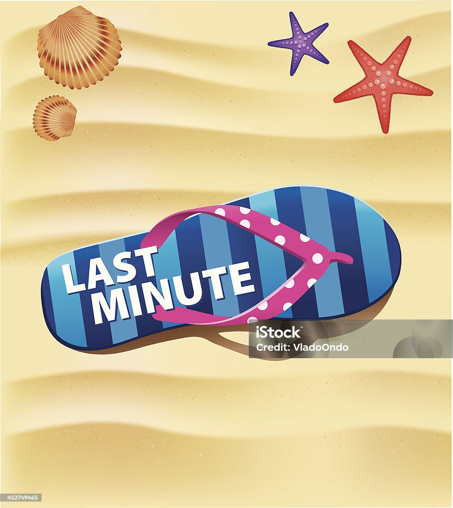 beach flip mit text in letzter minute auf senden. - Lizenzfrei Bildhintergrund Vektorgrafik