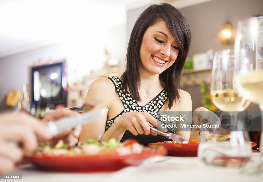 Couple having dinner Couple having dinner in a restaurant Adult Stock Photo