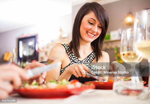 Couple Having Dinner Stock Photo - Download Image Now - Adult, Anniversary, Celebration