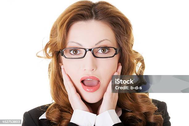 Young Business Woman Expressing Shocksurprise Stock Photo - Download Image Now - Adult, Adults Only, Business