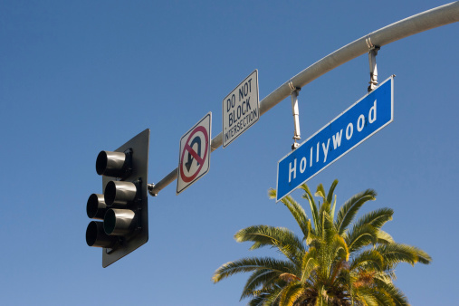 An intersection sign in Los Angeles, USA