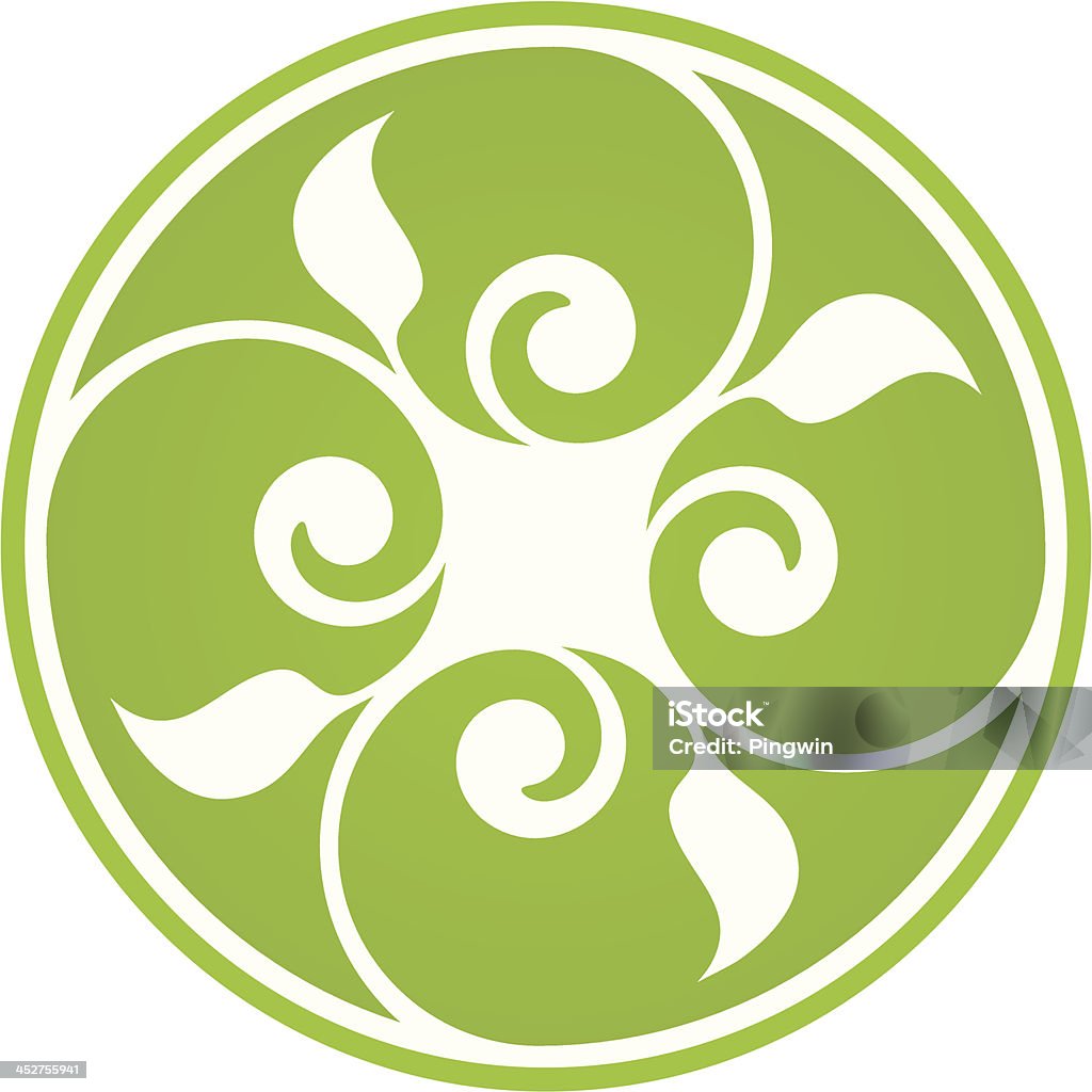 Symbole Floral - clipart vectoriel de Feuille libre de droits