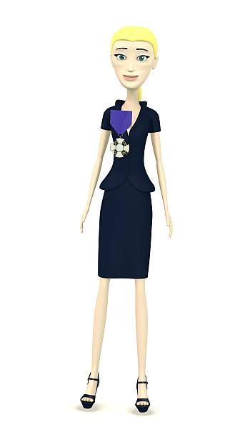 istock cartoon character with medal 452756897