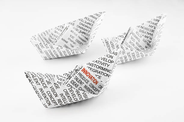 istock Origami boats, innovation idea 452763637