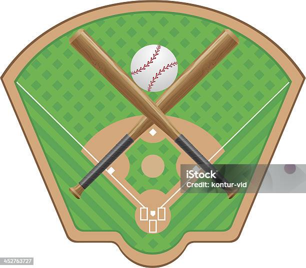 Бейсбольная Вектор — стоковая векторная графика и другие изображения на тему Американская культура - Американская культура, База, Бейсбол