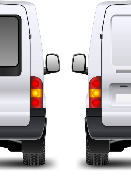 Van Rear Vector 360+ White Van Rear View Stock Illustrations, Royalty-Free Vector ...