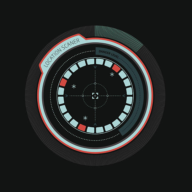 Bекторная иллюстрация Интерфейс Радар