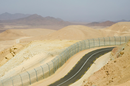 UAE Dubai desert highway junction aerial view