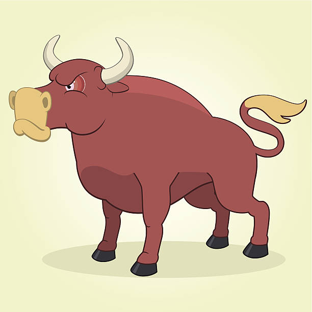 ilustrações, clipart, desenhos animados e ícones de bull - bull horned bullfight toy