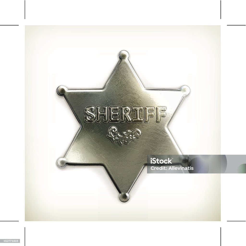 Sheriff star icon Sheriff star icon. Eps10 vector illustration contains transparency and blending effects. Badge stock vector