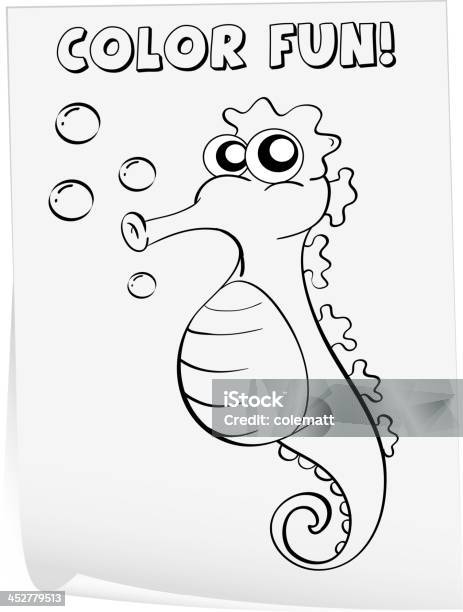 Coloring Worksheet Stock Illustration - Download Image Now - Activity, Animal, Child