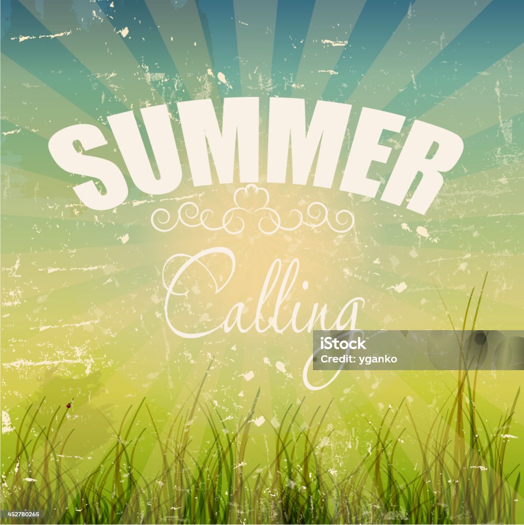 Affiche de vacances d'été vector illustration - clipart vectoriel de Affiche libre de droits