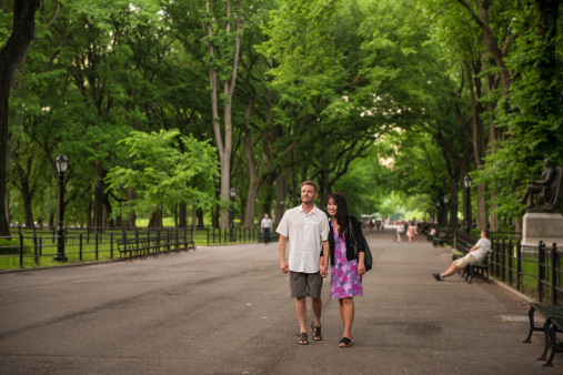 two in central park / oh wow that's so romantic / and they're holding hands
