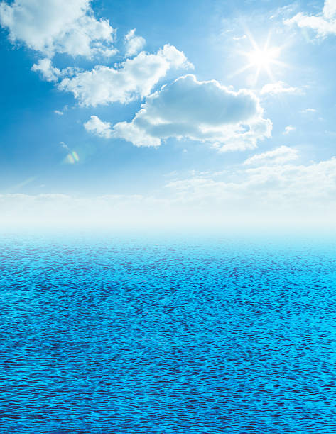istock Beautiful sea horizon with clouds above it 452792667