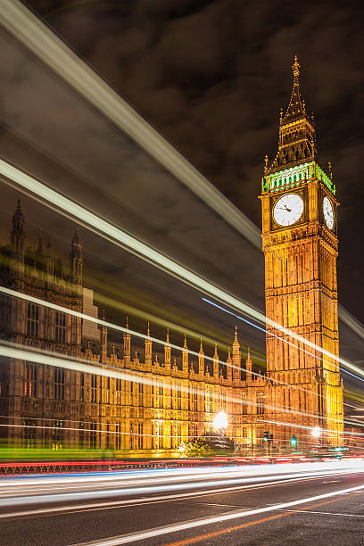 istock Big Ben and night traffic on Westminster Bridge 452794139
