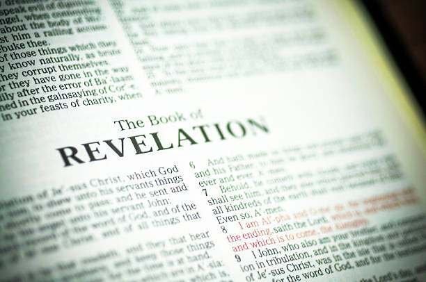Book of revelation or the apocalypse. Book of revelation from the Bible or the apocalypse. Armageddon Bible stock pictures, royalty-free photos & images