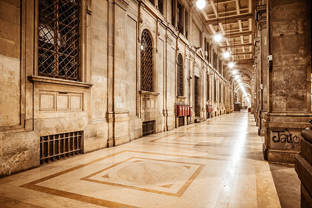 istock Elegant 1800 Corridor, Architecture by Night in Florence 452806499