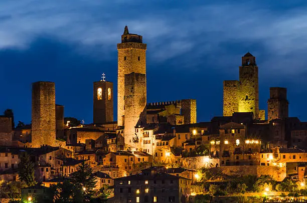 San Gimignano is a small medieval hill town in the province of Siena, Tuscany, north-central Italy.