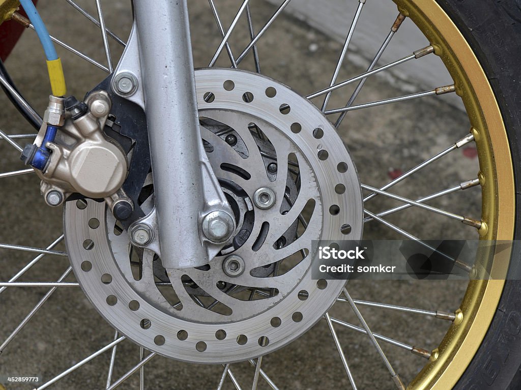 ABS brakes of Motorcycle Bicycle Stock Photo