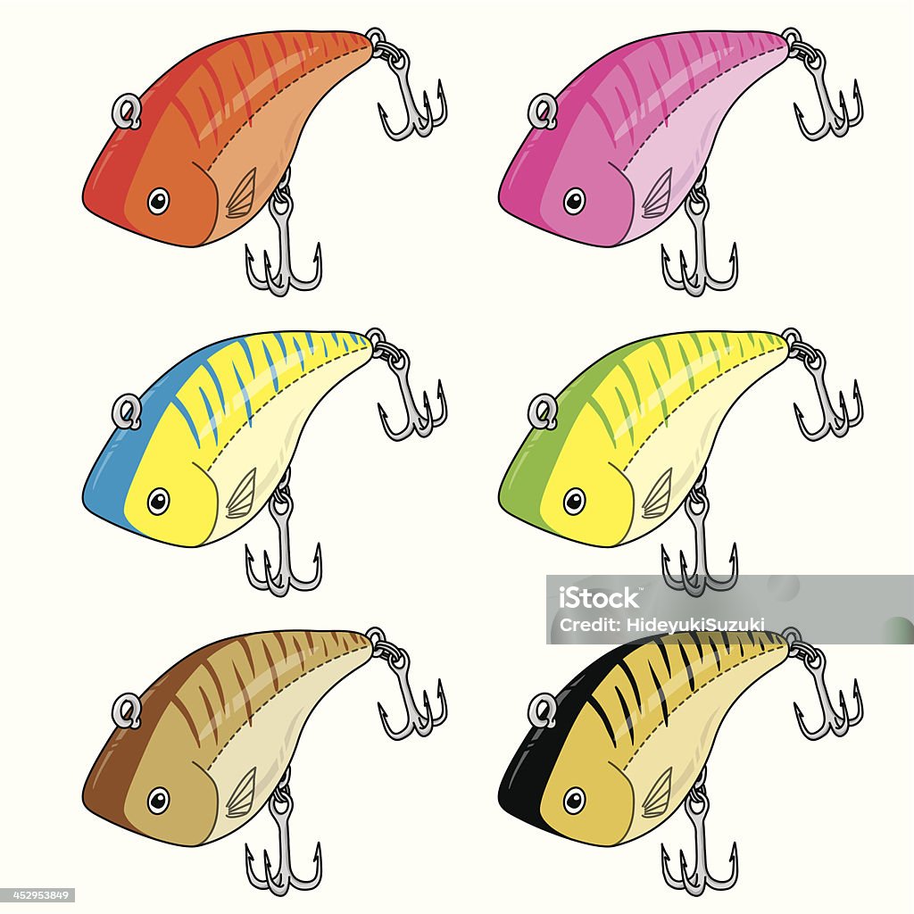 Bassfishinglures_vibration - clipart vectoriel de Achigan à grande bouche libre de droits