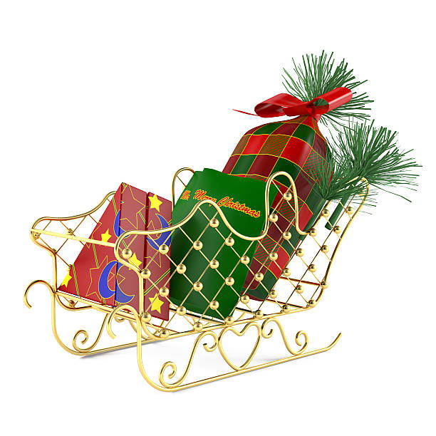 istock Santa's sleigh with gifts 452955749