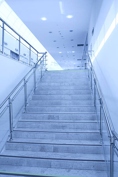 istock iluuminated contemporary staircase indoor spacious hall 452961877